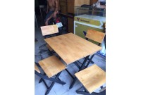 THANH LÝ BỘ BÀN GHẾ CAFE, QUÁN ĂN CHẤT LIỆU GỖ GHÉP